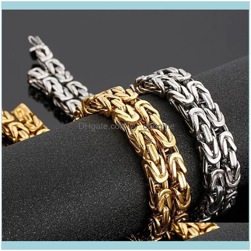 Hiphop Mens Necklaces 60CM Long Braided Chain Necklace Men Golden Heavy Stainless Steel Handmade Jewelry Accessories Wholesale Chains