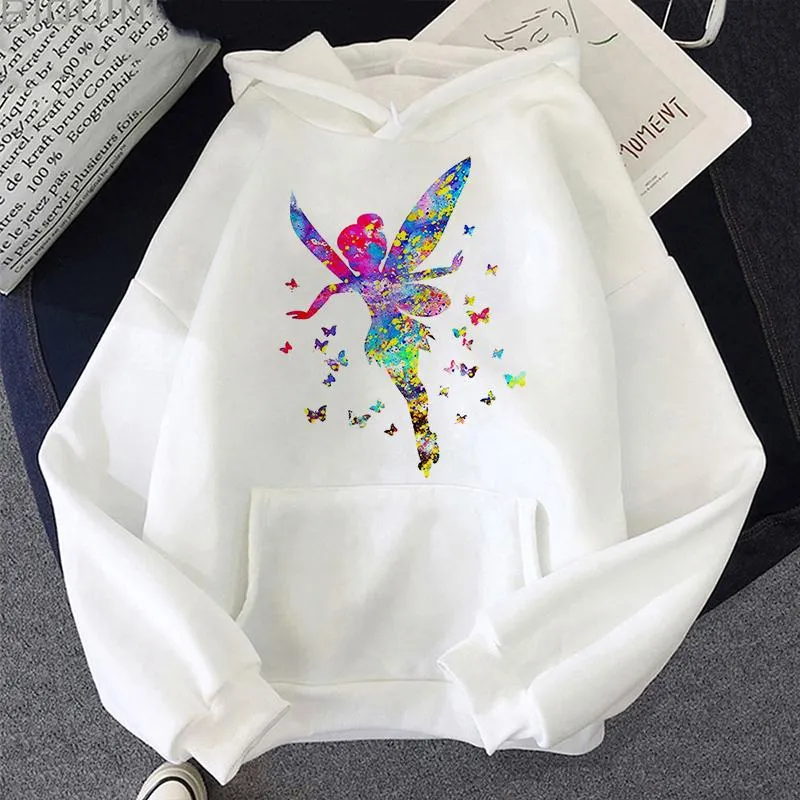 Women's Hoodies & Sweatshirts Little Dragonfly Streetwear Hoodie Sudaderas Harajuku Aesthetic White Tops Women 2021 Autumn Winter Fashion Sw