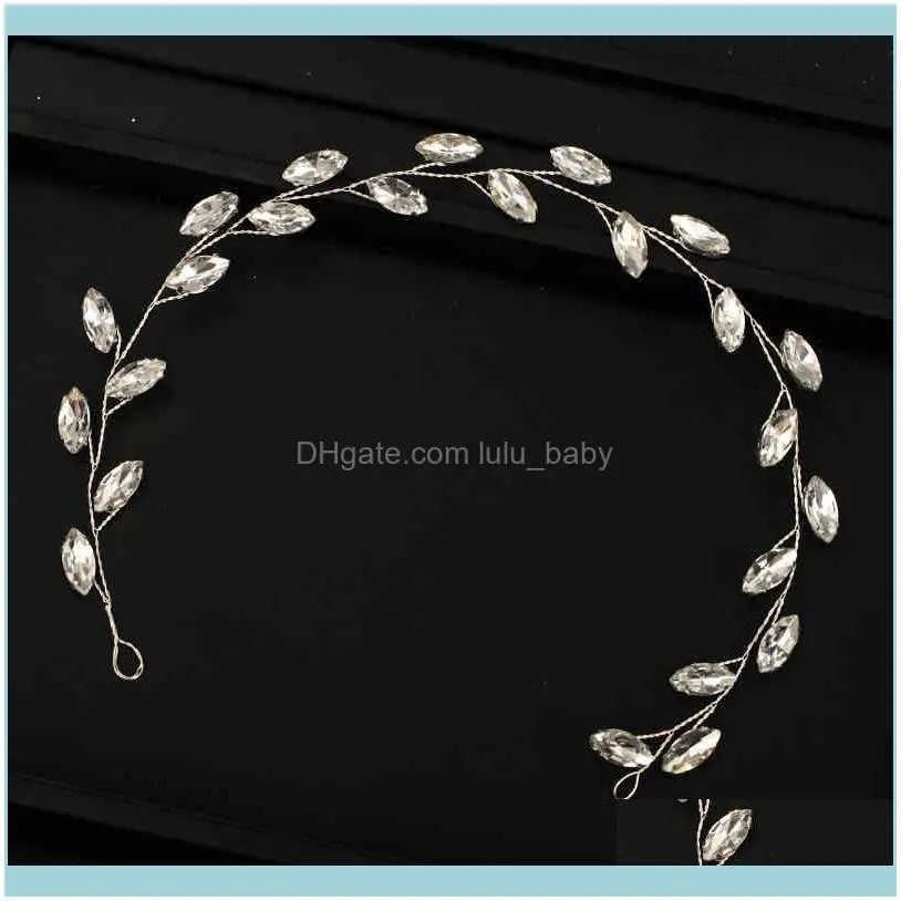 Silver Color Bridal Tiaras Headbands For Wedding Handmade Cheaper Crystal Women Hair Jewelry Girls Headpiece Headdress