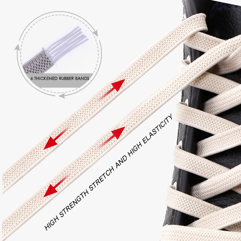 No Ties Shoelaces Buckles Lazy Sneakers Sports Shoe Laces Quick