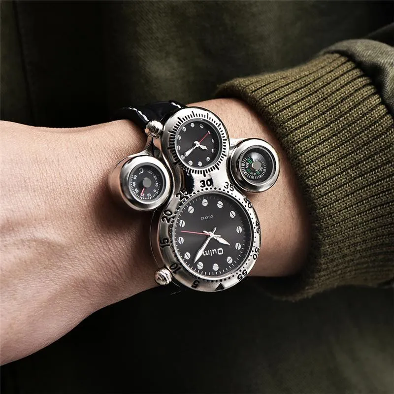 Montres bracelets Oulm 1149 Octopus Unique Design Sport Montres Hommes Plusieurs Fuseaux Horaires Montre Bracelet dition Limit e Antique M le Montre