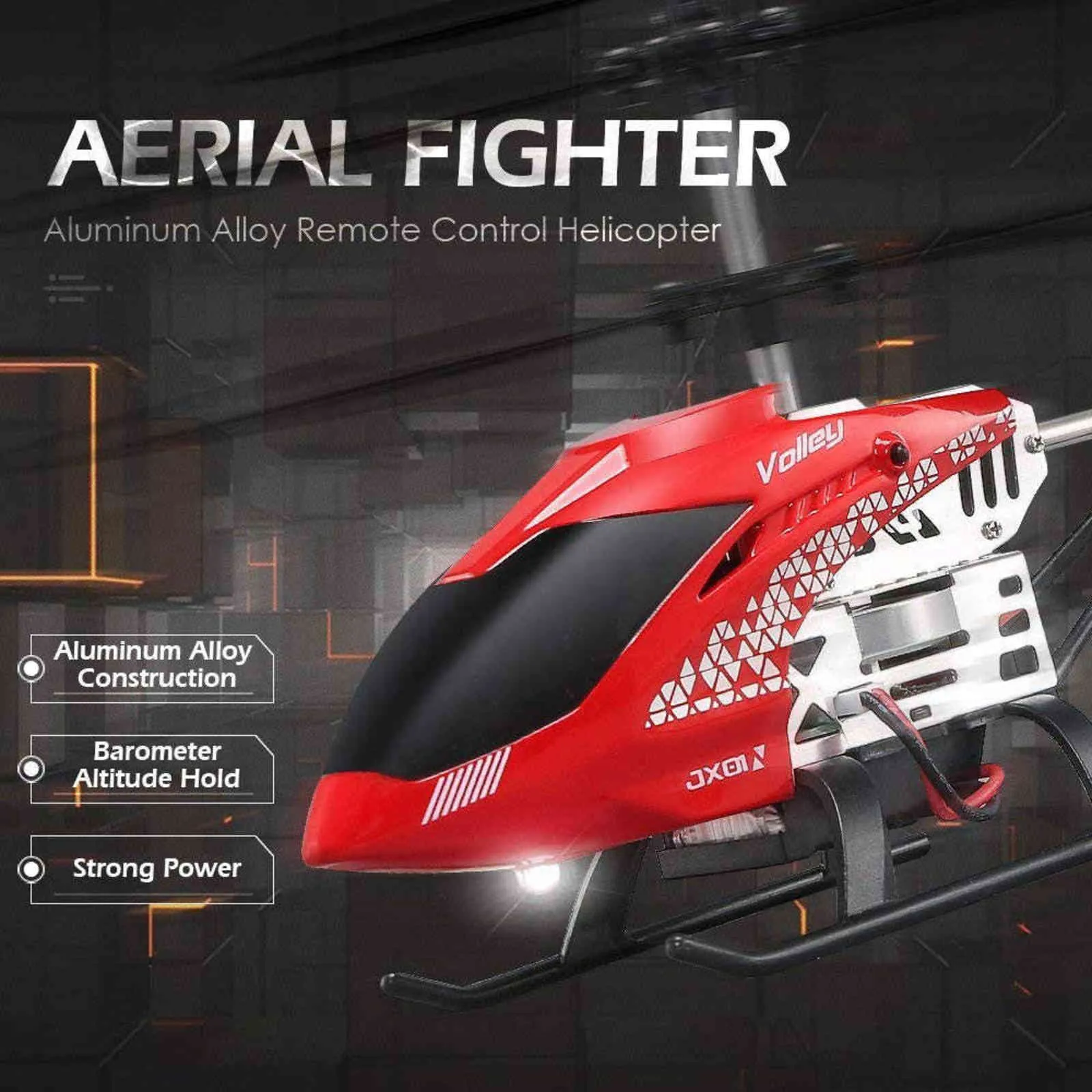 4GHz RC Helicopter with Gyro Alloy Copter Drone LED Light One Key Take Off Land RTF 3.5CH