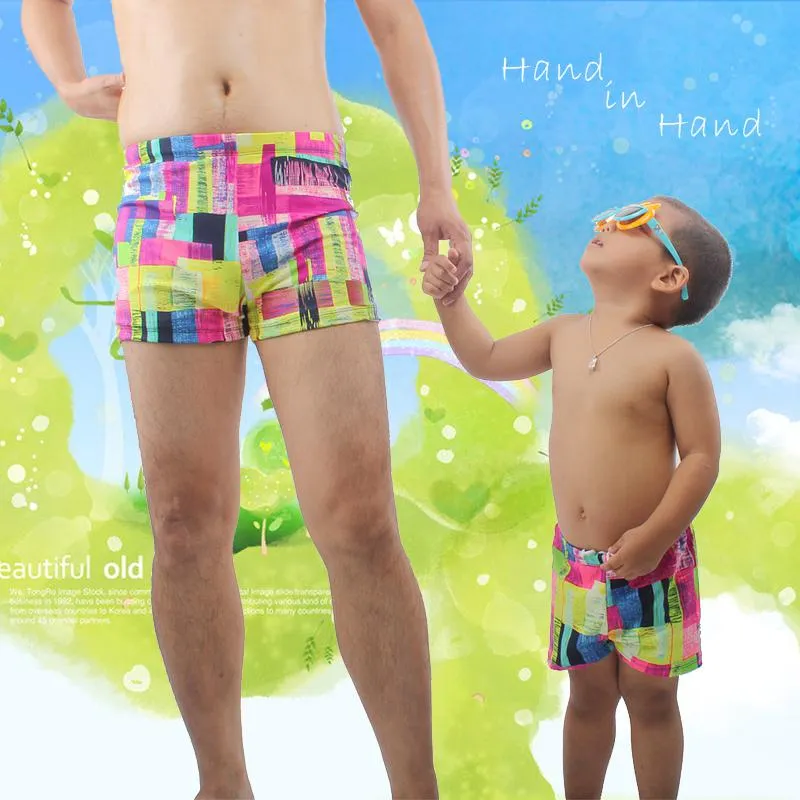 Ventes papa et fils maillot de bain famille vêtements ensemble maillot de bain Parent enfant maillots de bain maillots de bain hommes Shorts