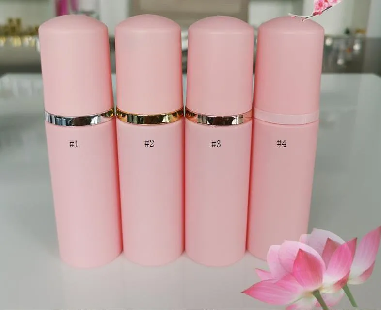 50 pcs 60ml cor-de-rosa espuma de espuma plástica recarregável garrafa cosmética cosméticos cílios limpador sabão dipenser shampoo garrafas sn5468