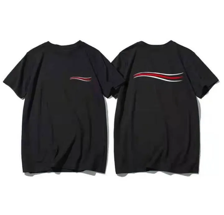 2021 Mens Women T Shirt Fashion summer wave pattern Uomo S Camicie casual Abbigliamento uomo Street Designer Abbigliamento nero bianco maschio Femmina Tees