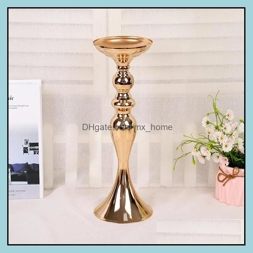 Wedding Candle Holder 32/38/50cm silver/gold candlestick home decoration ornaments road lead main table vase flower arrangement wedding