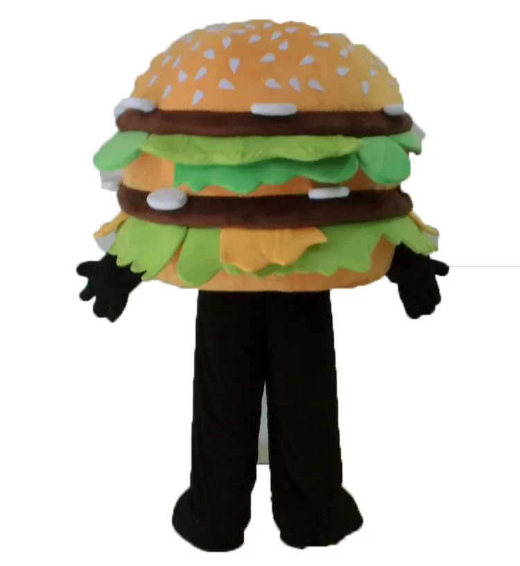 Vestido profissional de hambúrguer mascote de hambúrguer vestido de festa chique de natalina deliciosas alimentos de desenho animado carnaval unissex adultos roupas