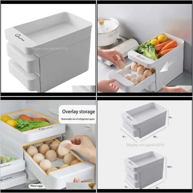 drawer type egg storage box egg rack display holder container refrigerator holder storage box home organizer