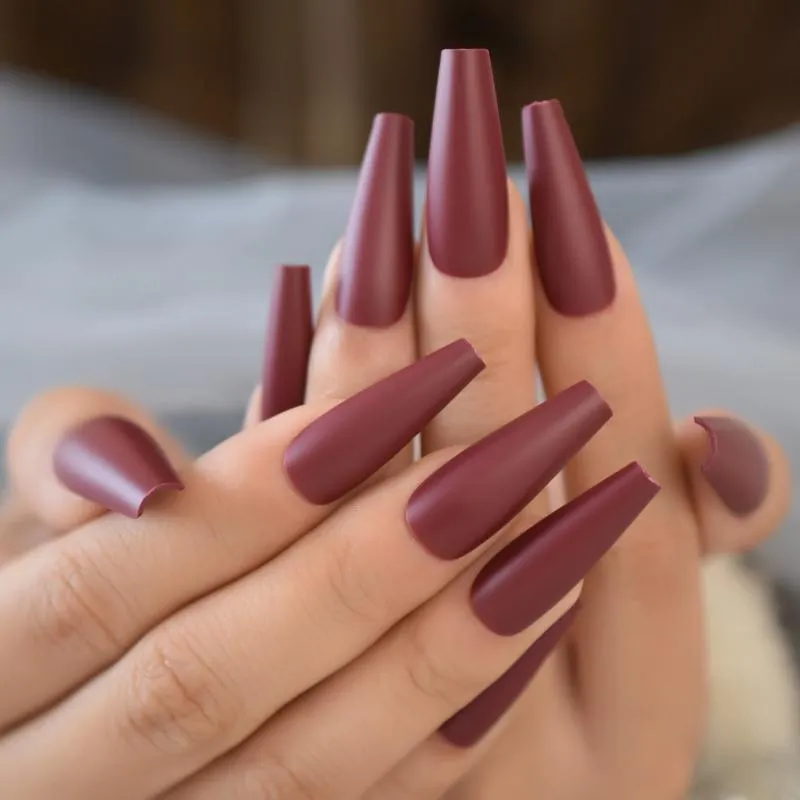 Dark red on sale coffin nails