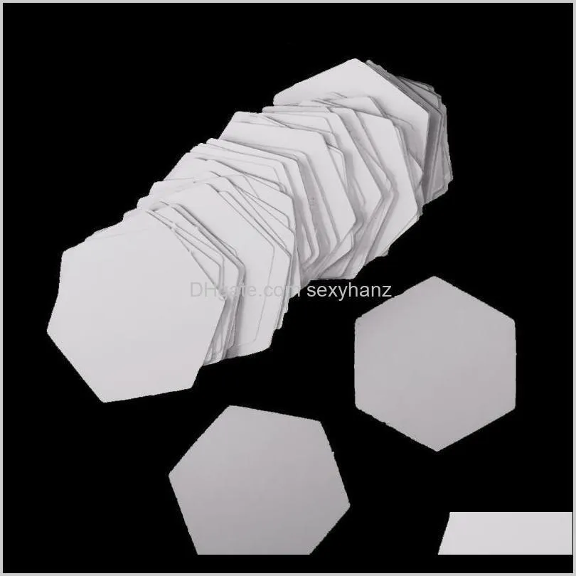 300pcs hexagon shape paper quilting template english paper piecing for patchwork, assorted sizes 26mm / 42mm / 79mm