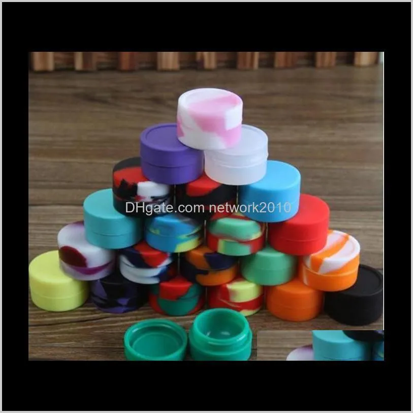 nonstick wax containers silicone box 5ml silicon container food grade jars dab tool storage jar oil holder 