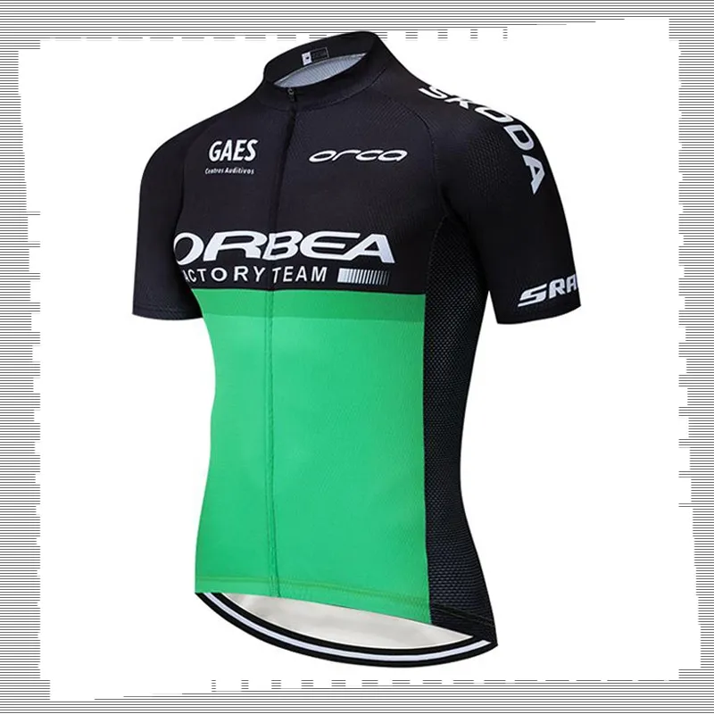 Pro Team Orbea Jazda na rowerze Jersey Męskie Letnie Szybkie Suchy Rower górski Koszula Sportowa Jednolita Road Rower Topy Wyścigi Odzież Outdoor Sportswear Y21041410