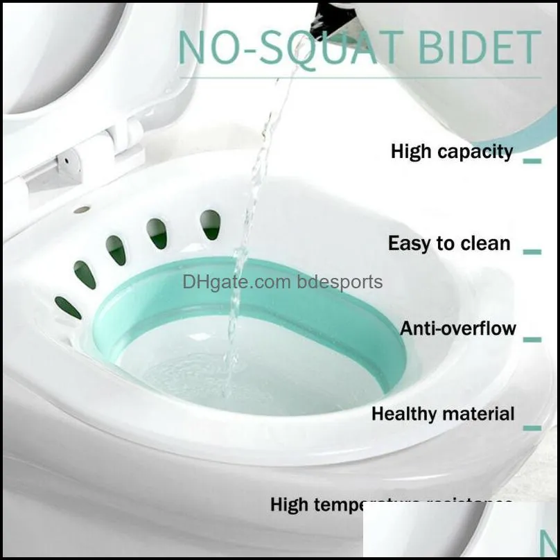 Bath Accessory Set Fashion Foldable Hip Tub Sitz For Toilet Maternity Hemorrhoid Avoid Squatting