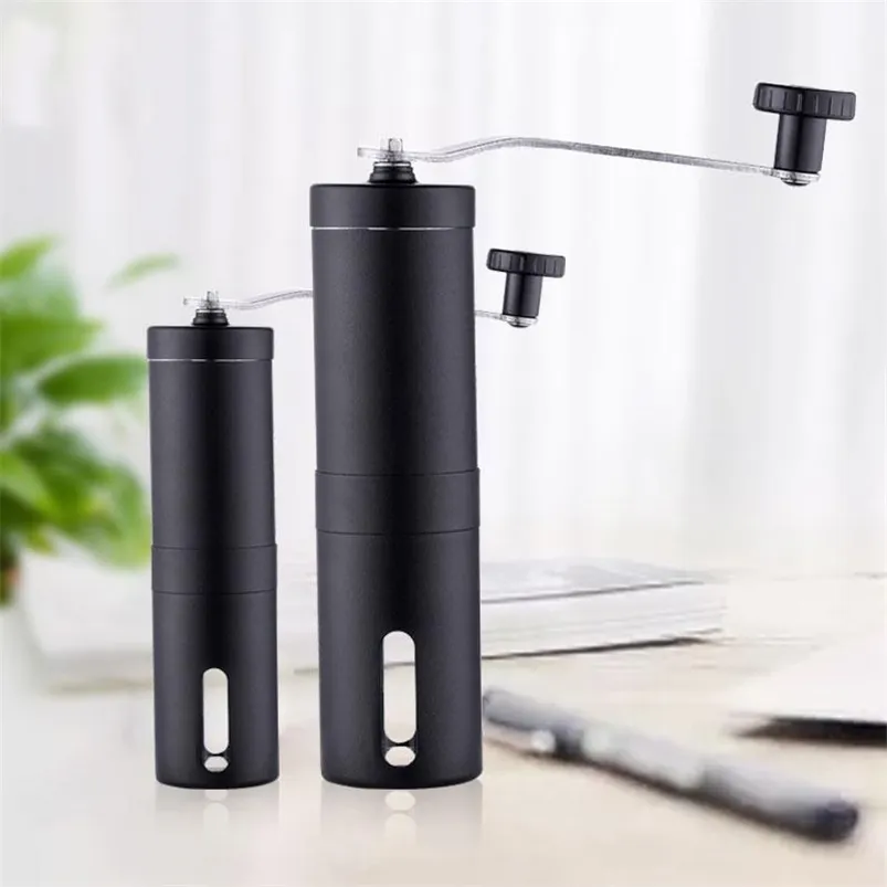 Black Manual Coffee Grinder Portable Stainless Steel Washable Coffe Percolator Maker Drip Filter Tool 210423