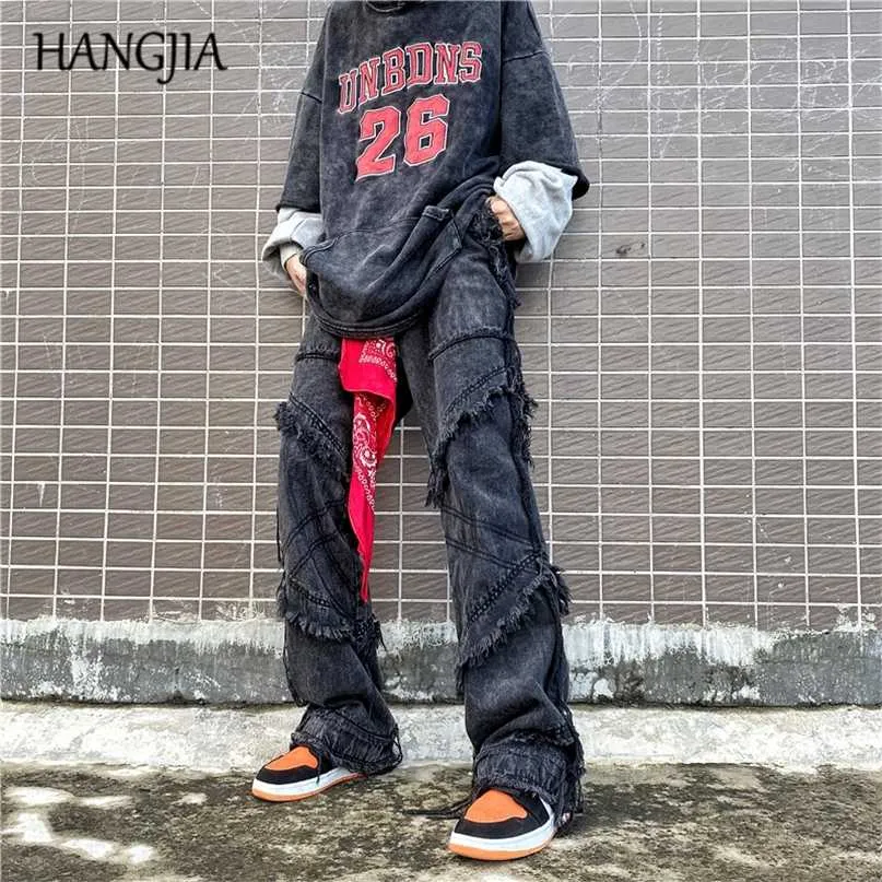 Distressed Flare Leg Jeans for Men Vintage Black Ripped Denim, Shop Now!