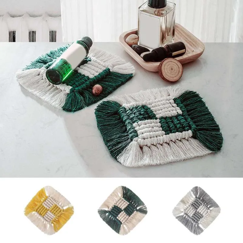 Mats Pads Hand Geweven Nordic Style Katoenen Touw Anti-Scald Pot Mat Potholder Placemat Bowl Desktop Decoratie