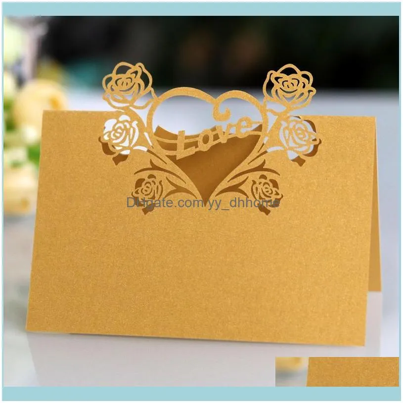 50 Pcs Wedding Birthday Paper Table Holder Hollowed Out Vintage Solid Number Name Seat Love Heart Place Cards Decoration Party1
