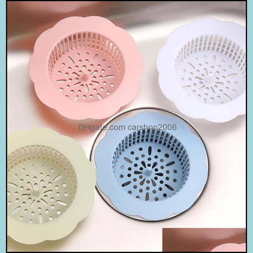 New Home Sink Sewer Filter Net Silicone Floor Drain Plug Water Hair Stopper Strainer Cover Kitchen Bathroom Tub Anti Clogging