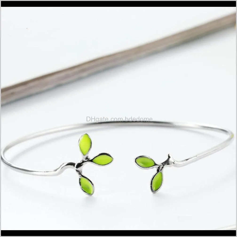 dx korean jewelry tree leaf opening bracelet women`s jewelryrqfl