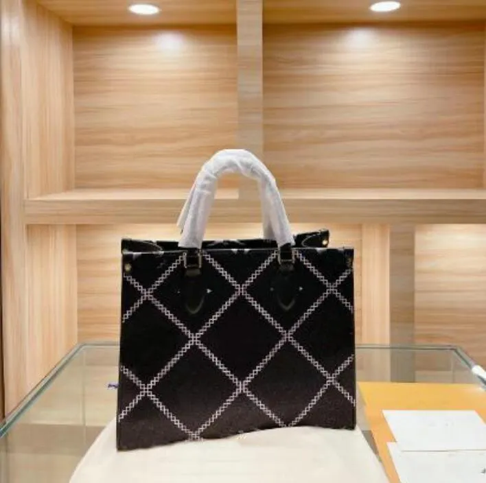 high-quality Women Leather Shoulder bag Designer Shopping Handbag Female Fashion Messenger ONTHEGO Tote Handbags Purse