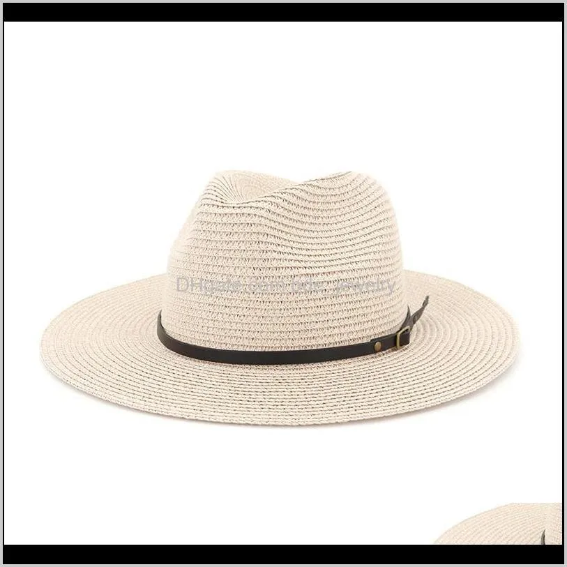simple foldable wide brim floppy girls straw hat sun beach women summer uv protect travel cap lady female hats