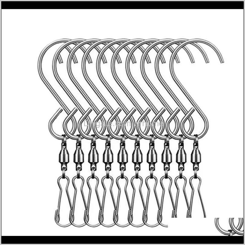 swivel clip hanging hooks stainless steel for wind spinners chimes crystal twisters party supply & rails