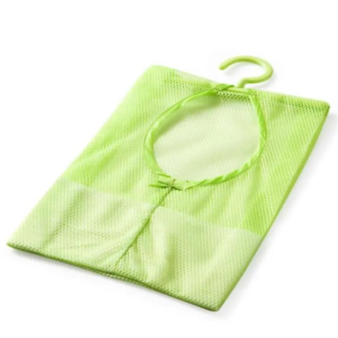 2021 3 färger Badrum Förvaring Clothespin Mesh Bag Hooks Hängande Väska Organizer Dusch Bad Ny