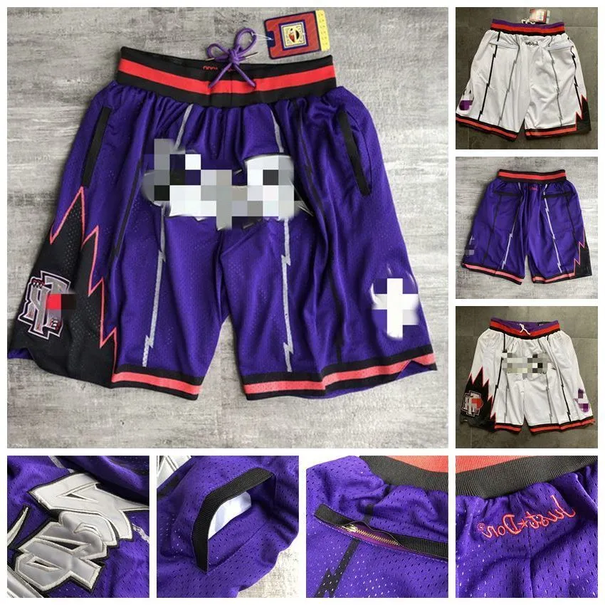 Toronto \ Rraptors \ Rretro Mens Just Don Pascal 43 Siakam Kyle 7 Lowry Basket Ball Shorts Stitched Sweatspants Hip-Hop City