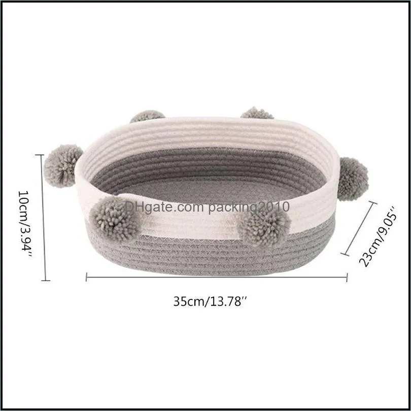 Cat Beds & Furniture Breathable Bed Cotton Rope Woven Basket Pet Scratch Sleeping Mat Rest Kennel