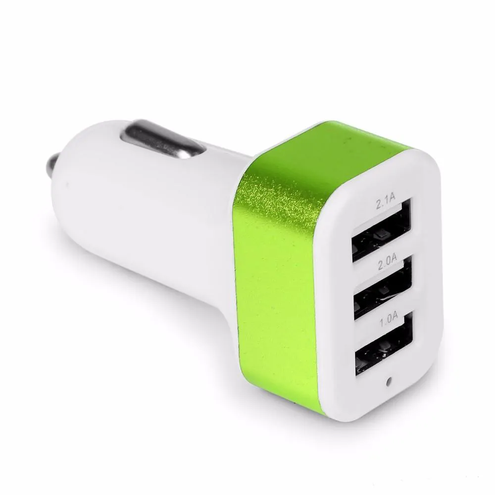 Cost-effective 3 USB Port Car Charger Traver Adapter Plug Triple Chargers For samsung smartphones