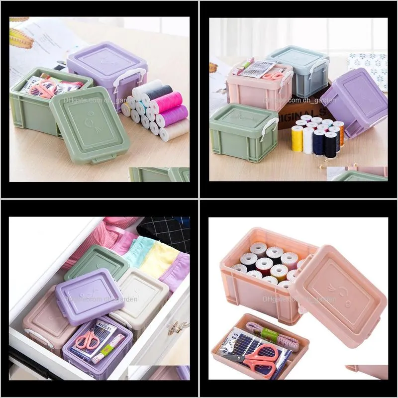multi function storage boxes kits colourful portable household needle threads box set 15pcs sewing kit diy tool sn1314