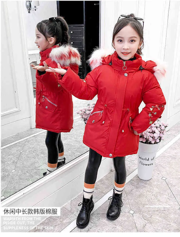 Cmp Bambina Cappotto Invernale Con Cappuccio Bambini Piumino Lungo