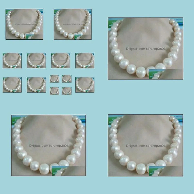 11-12MM SOUTH SEA WHITE PEARL NECKLACE 18 INCH 14K GOLD CLASP