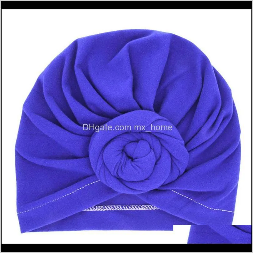 hot sale lovely baby top knot turban rose hat toddler soft turban vintage style hair accessories girls boys head wrap
