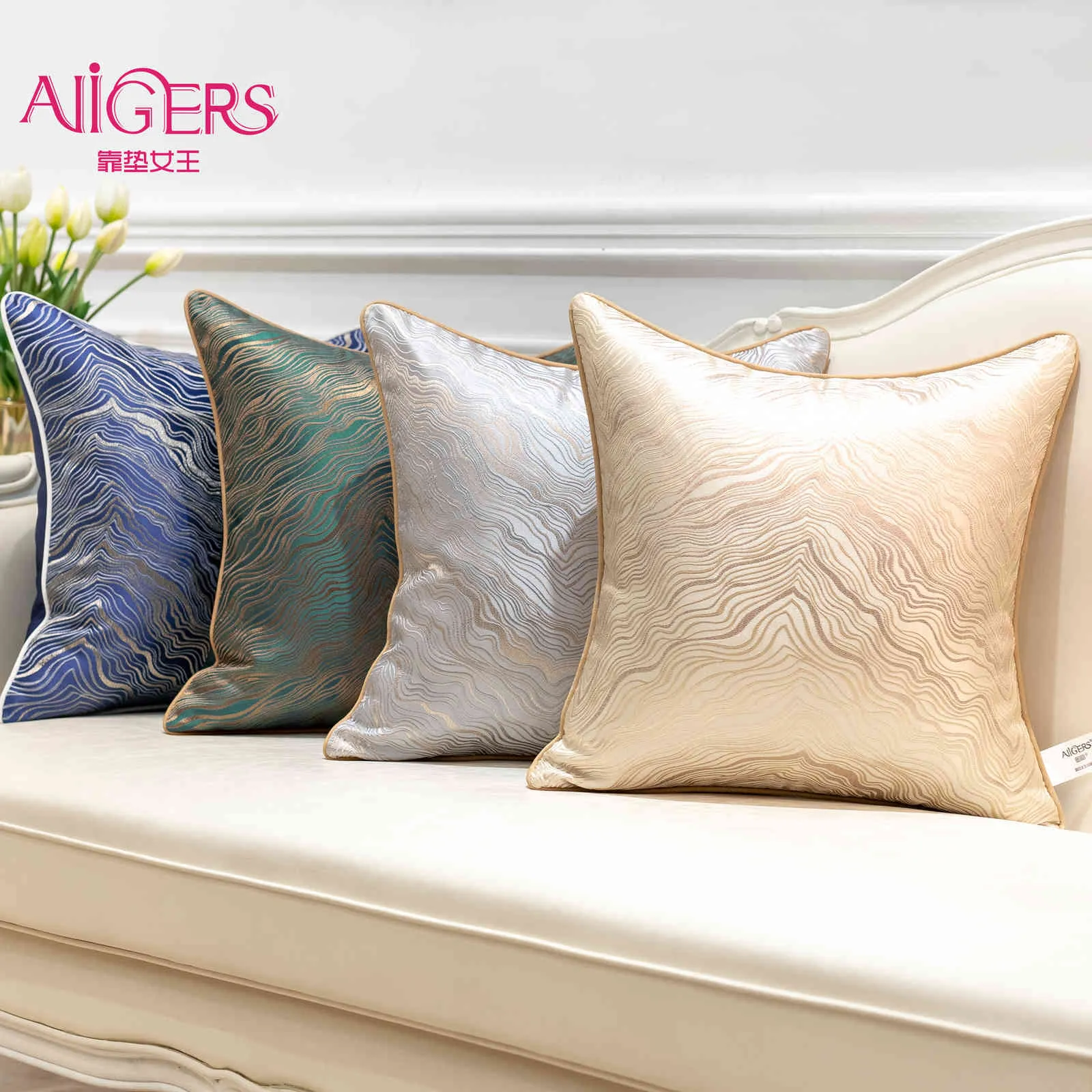 Avigers Luxury Modern Cushion Cover Gold Coast Multicolor Pillow