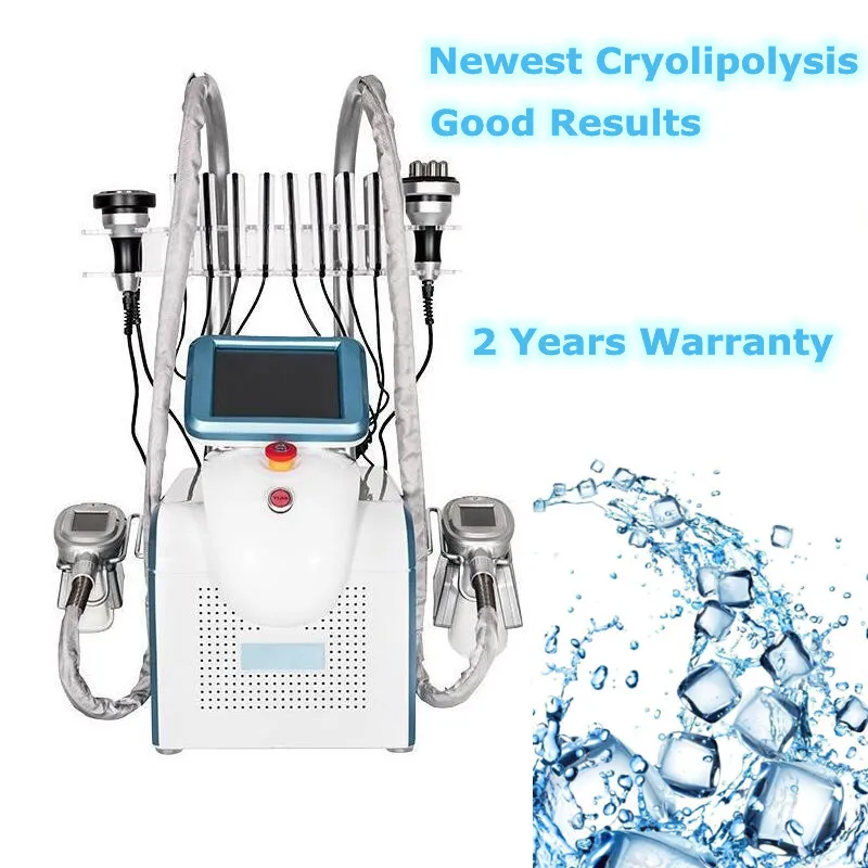 Portable Cryo gordura congelamento Cryolipolysis Cooler Machine Lllt Lipolaser Vácuo Cavitação RF Perda de peso Equipamento de perda de peso 2 anos de garantia