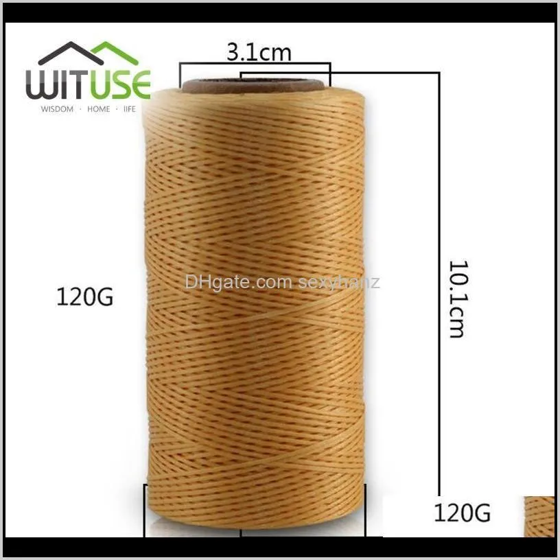 260m/roll waxed cord leather sewing waxed thread upholstery bag shoes leather tools material accessories stitching string 0.8mm1