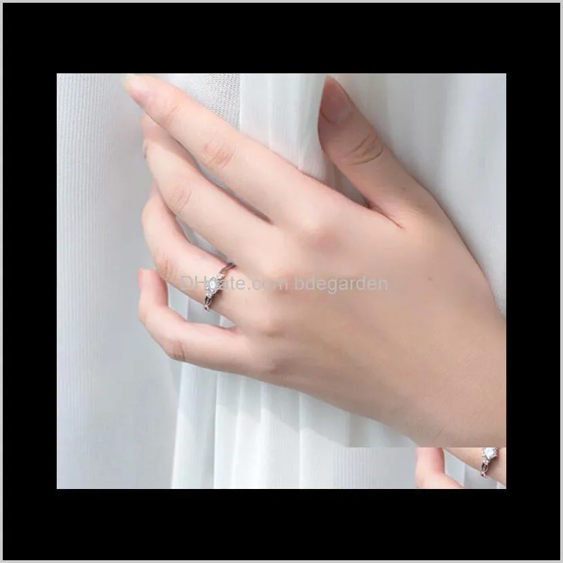 jewelry s925 sterling silver couple rings zircon line shape rings for couple hot fashion of shipping
