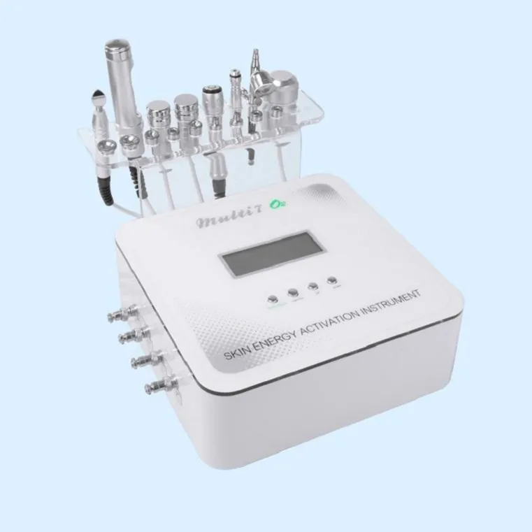 Machine faciale ultrasonique à micro courant 7 en 1, instrument d'activation de l'énergie cutanée