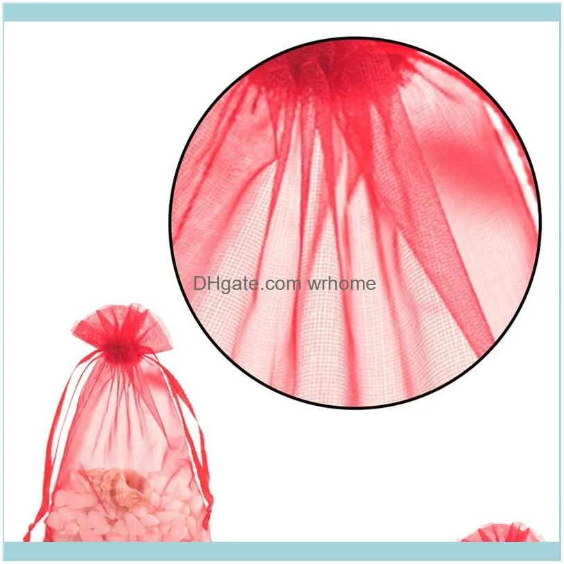 Gift Wrap 100pcs/lot 7*9cm Plain Small Bags Organza Bag Jewelry Packaging Bags&Pouches Wedding Party Supplies Gauze Wholesale1