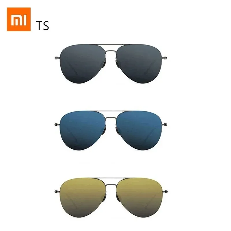 Original Mijia TS Nylon polarisierte Sonnenbrille Unisex 304H Edelstahl 100 % UV-beständige Sonnenbrille Bunte modische Retro-Sonnenbrille zum Angeln Autofahren Reisen