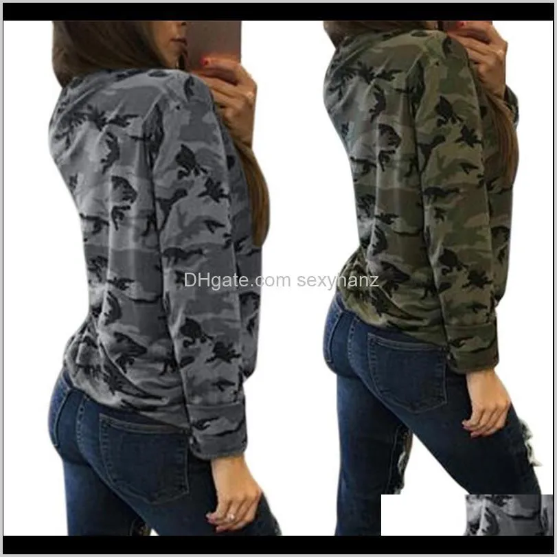 women sexy t-shirt camouflage v neck lace up halter top shirt ladies loose bandege camo tee tracksuit female sudadera