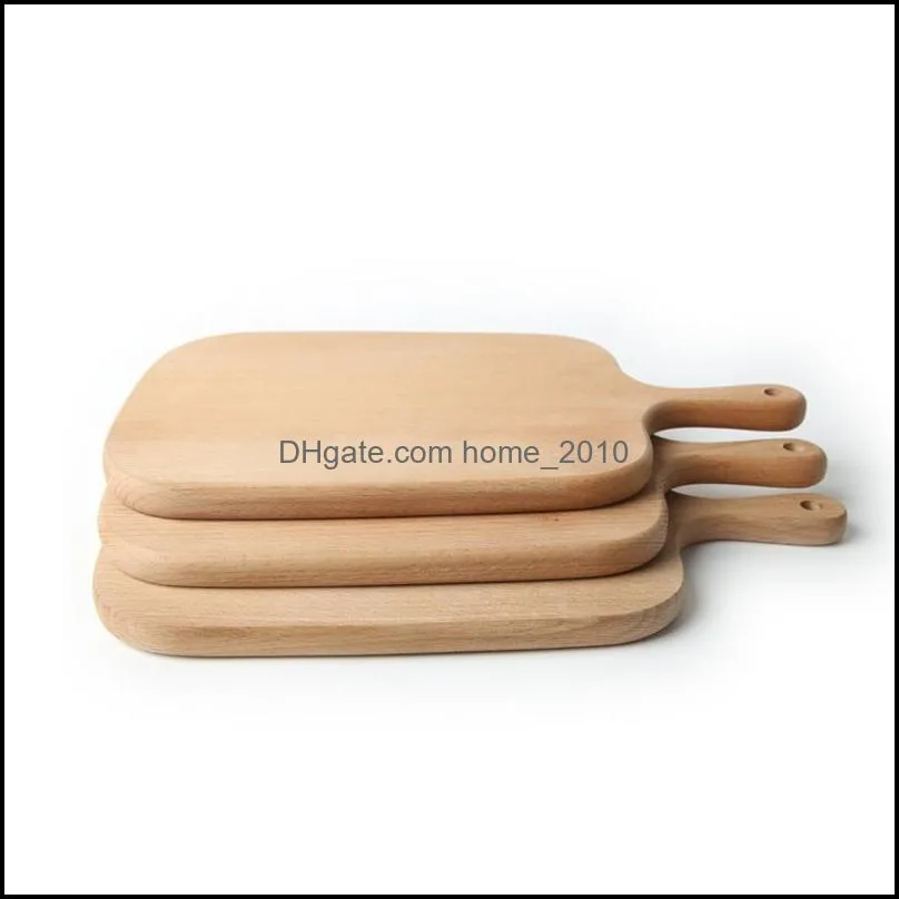 Home Chopping Block Kitchen Beech Cutting Board Cake Plate Serving Trays Wooden Bread Dish Fruit Plate Sushi Tray Baking Tool BC