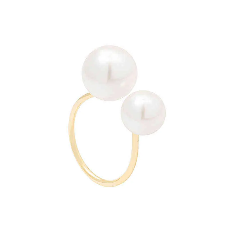 Rings for women Ladies accessories Bague homme acier inoxydable Halloween decoration 2021 new size pearl open ring G1125