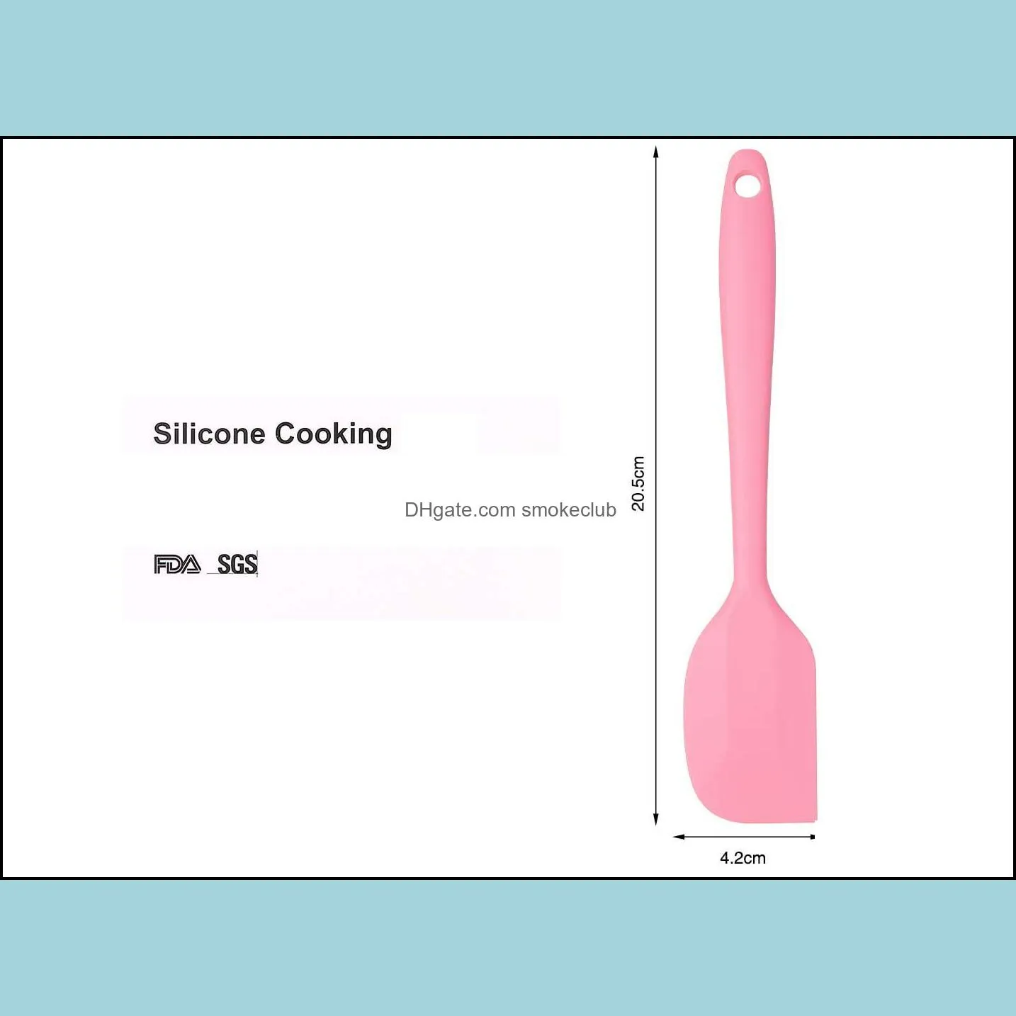 Silicone Spatula - 500°F Heat Resistant Seamless Rubber Kitchen Baking and Mixing Color Gradient Design set of one