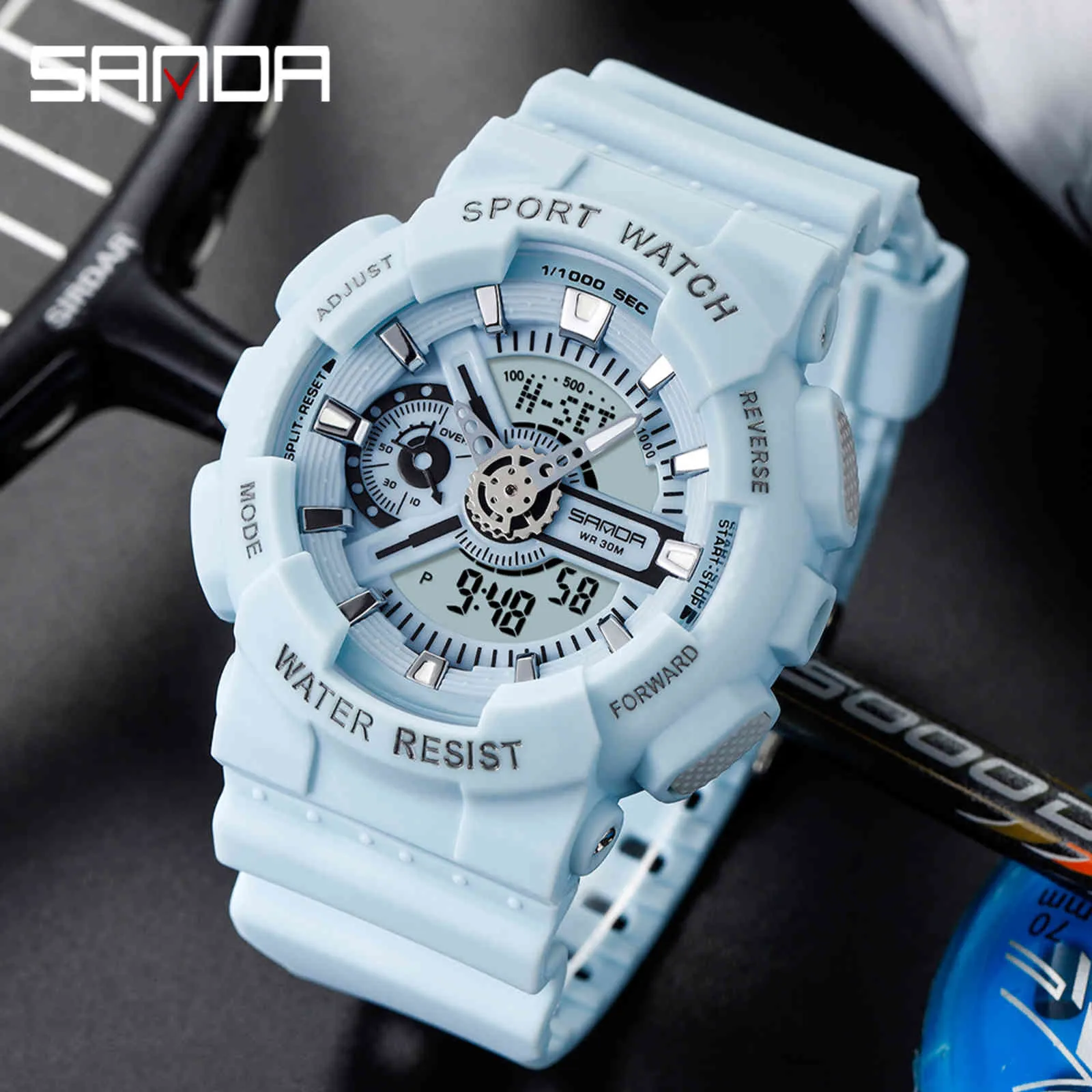 SANDA G militaire choc hommes es Sport LED numérique étanche décontracté mode montre à Quartz mâle horloge relogios masculino