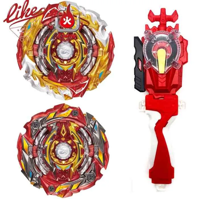 Laike Burst Superking Flame B-172 World Spriggan B172 Peonza con lanzador Manija Set Juguetes para niños X0528