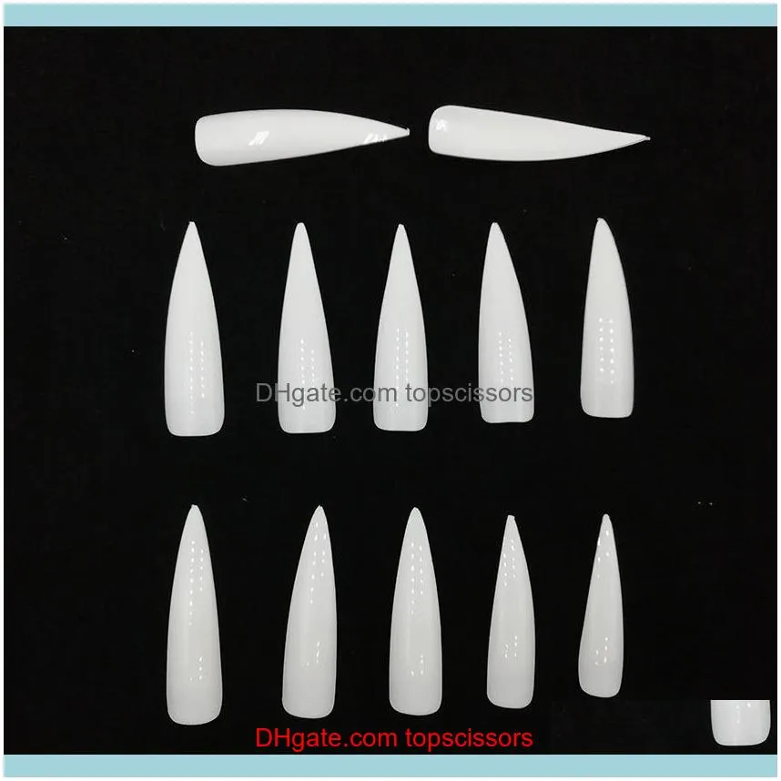 500pcs Set False Nail Tips Detachable Full Cover Quick Extension Mold Tips White Transparent Nail Tips Practice Display for DIY