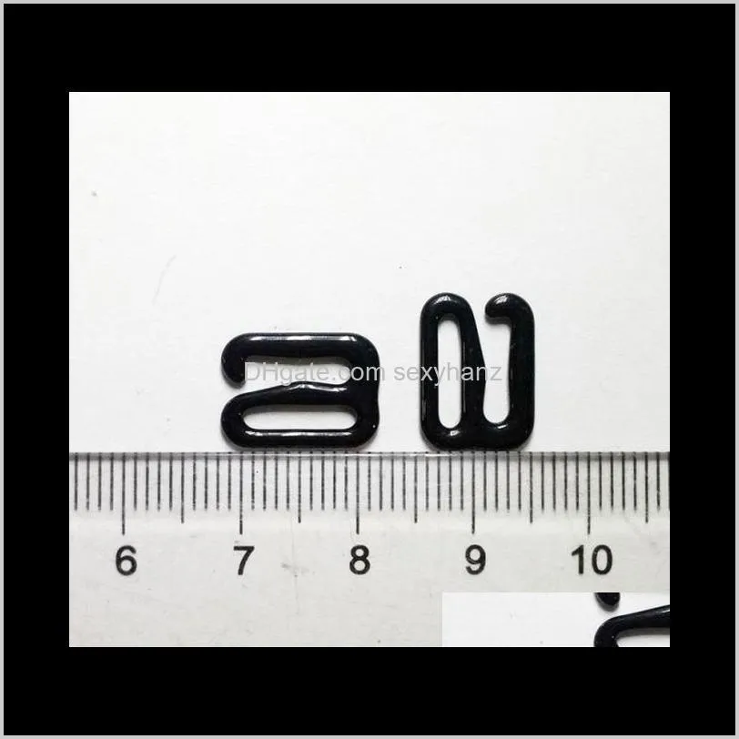 300 piece 3 style bikini click closure lingerie adjustable sewing bra rings buckles bra straps accessories, black metal