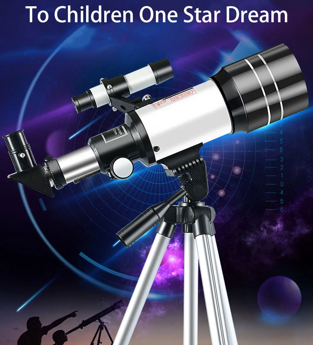 Telescópio Astronômico Profissional 150 vezes Zoom HD High-Power Portátil Tripé Night Vision Profundo Espaço Vista Estrela Moon Universo
